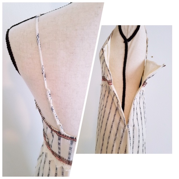 Cream Embroidery Detail Trendy Panel Maxi - Picture 7 of 7